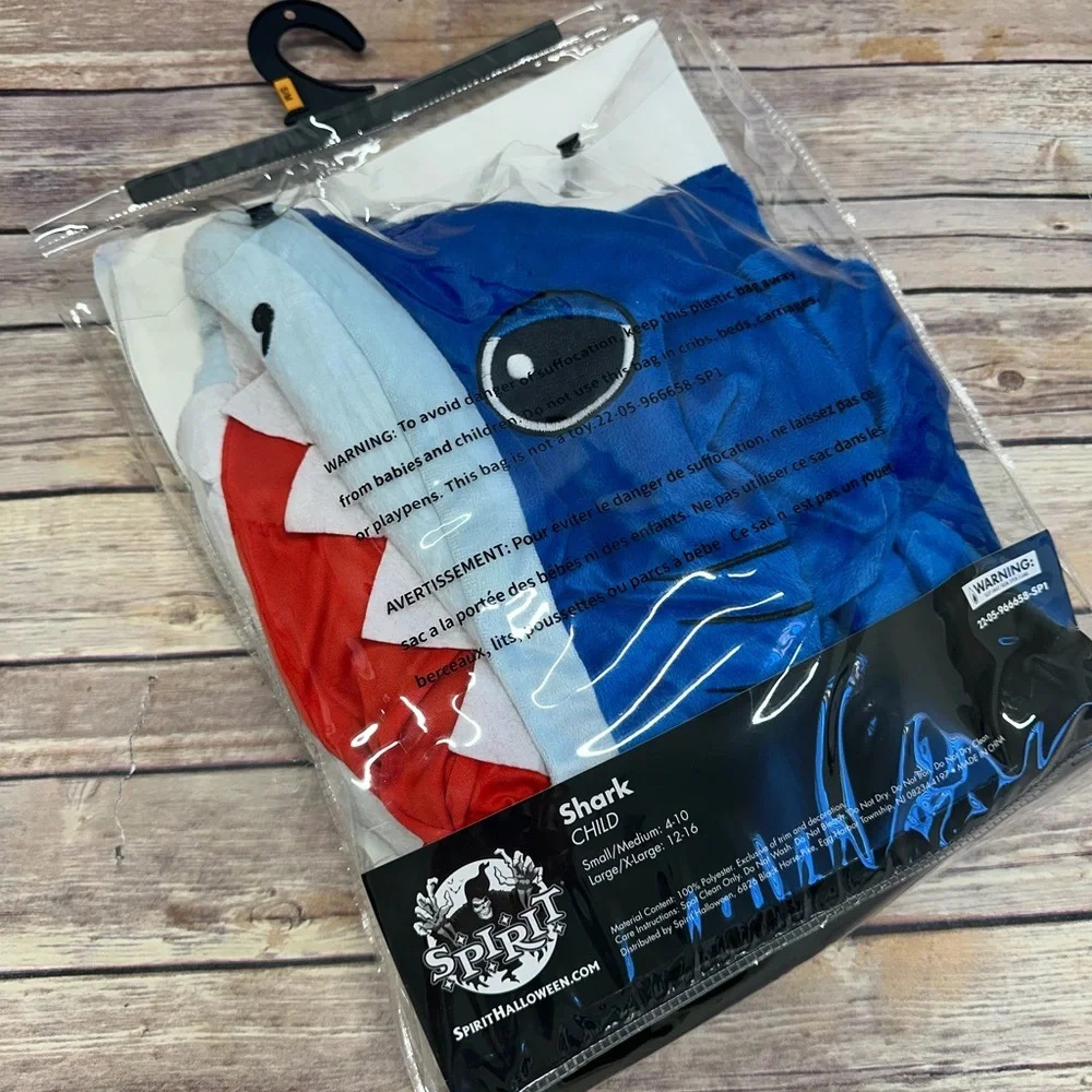 Spirit Halloween Shark Jumpsuit Costume S/M
